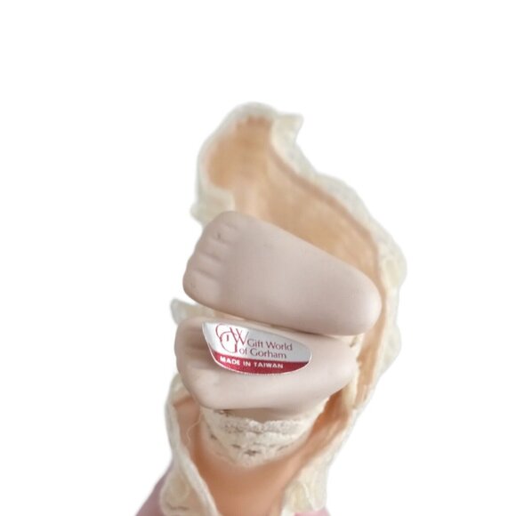 Vintage 1983 Gorham Zasan Doll Ornament Blue Bonnet Bisque Porcelain Collection - Picture 4 of 6